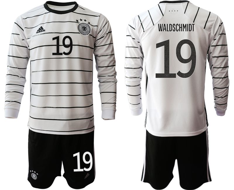 Men 2021 World Cup National Germany home long sleeve #19 white Soccer Jerseys
